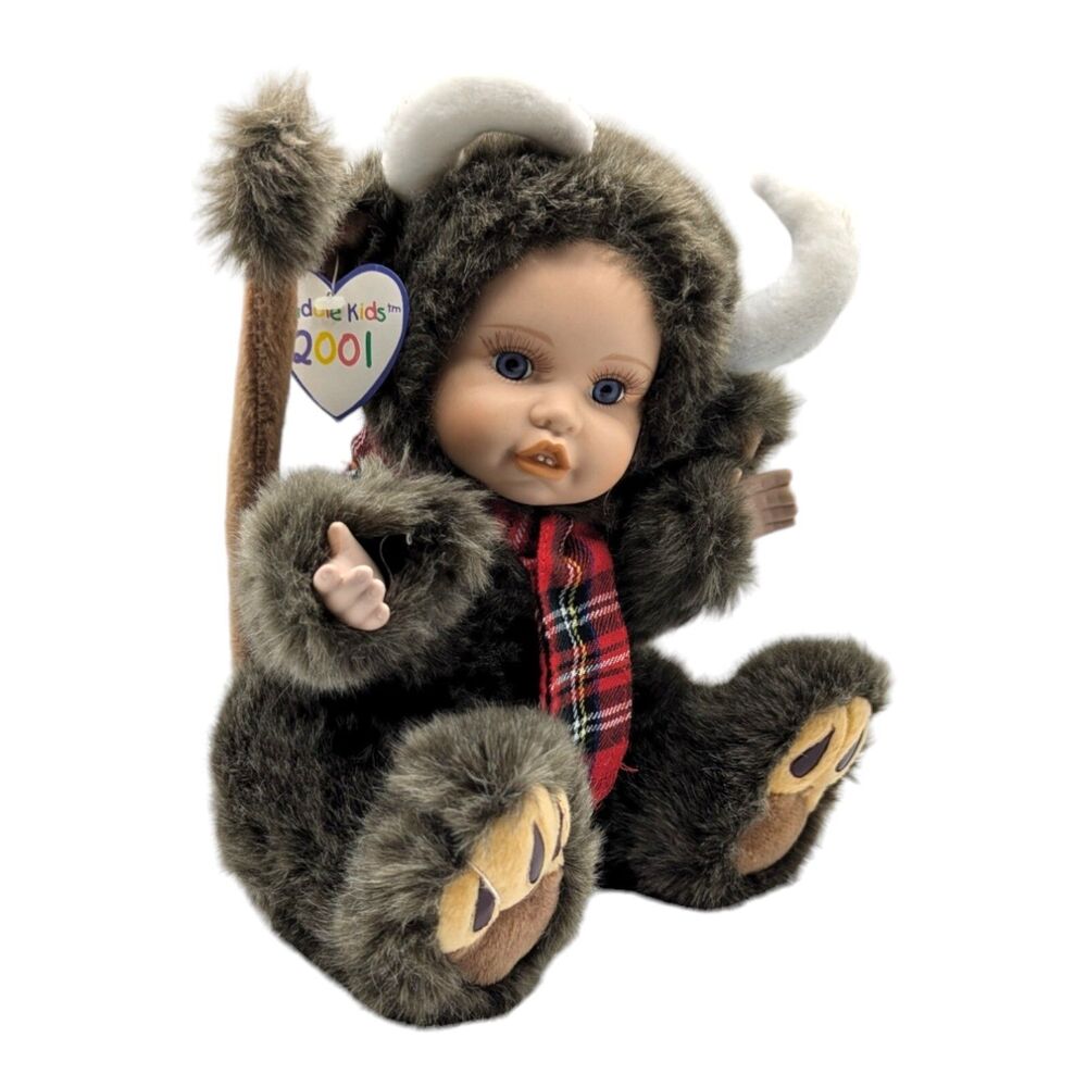 Geppeddo Cuddle Kids William Wildebeast 9 Inch Vintage Retired 2001 Doll Toy